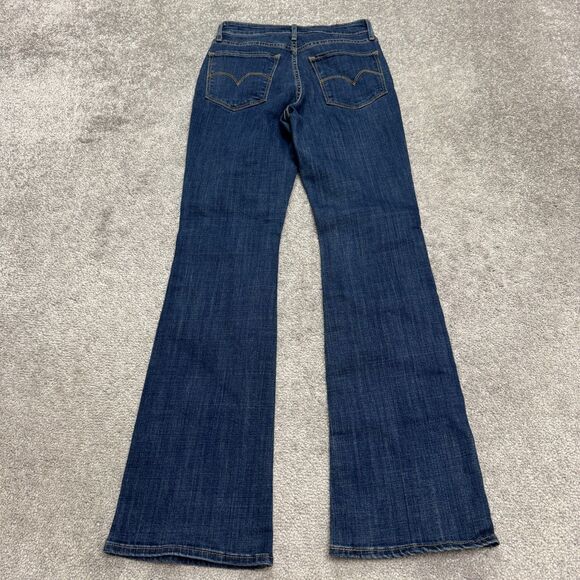 Levi's 725 High Rise Bootcut Denim Jeans Womens 26x30 Dark Wash Stretch Casual - Picture 2 of 15